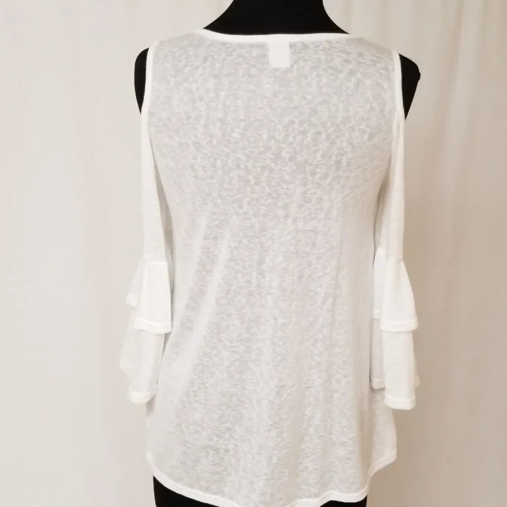 Ivory Cold Shoulder Top - Picture 5 of 5
